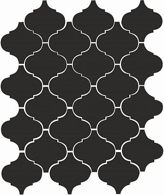 Плитка Арабески глянцевый черный 26х30  (65001)