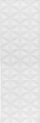 Плитка Диагональ белый структура обрезной 25х75  (12119R)