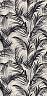 Плитка Тропикаль листья чёрный обрезной 30х60  (11134R)