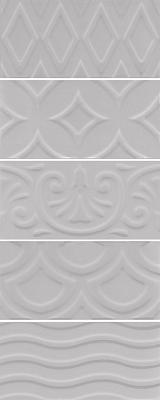 Плитка Авеллино серый структура mix 7,4х15 (16018)